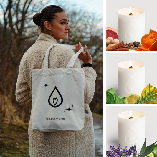 Free Tote Bag with purchase of 3x60h candles from the White Collection
