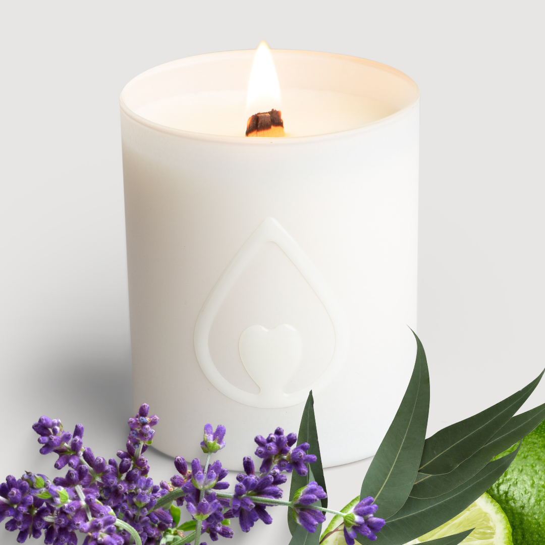 light lavender natural scented candle 40h