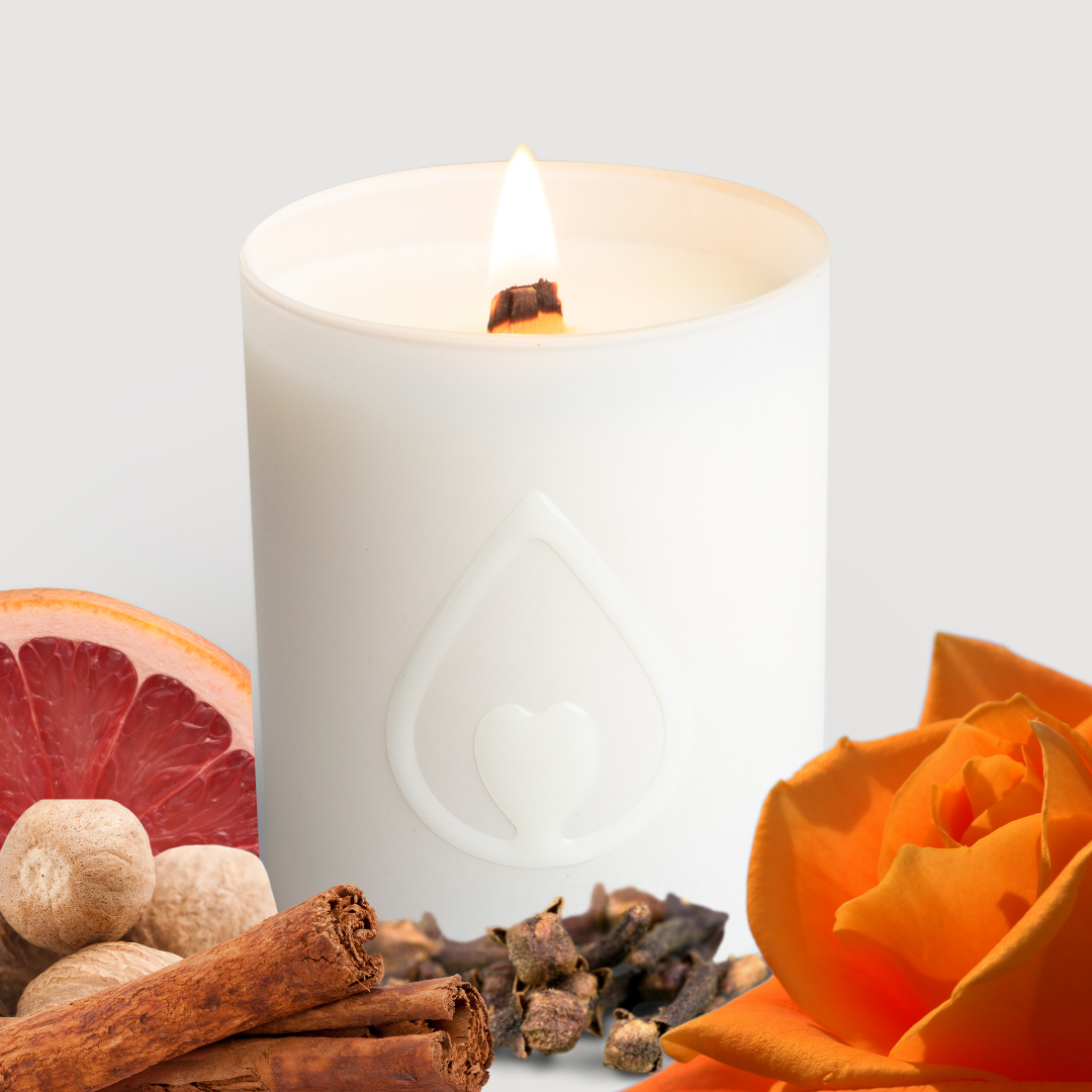 spicy orange natural scented candle 40h